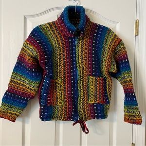 * 3 for $25 * Handmade rainbow Peruvian sweater